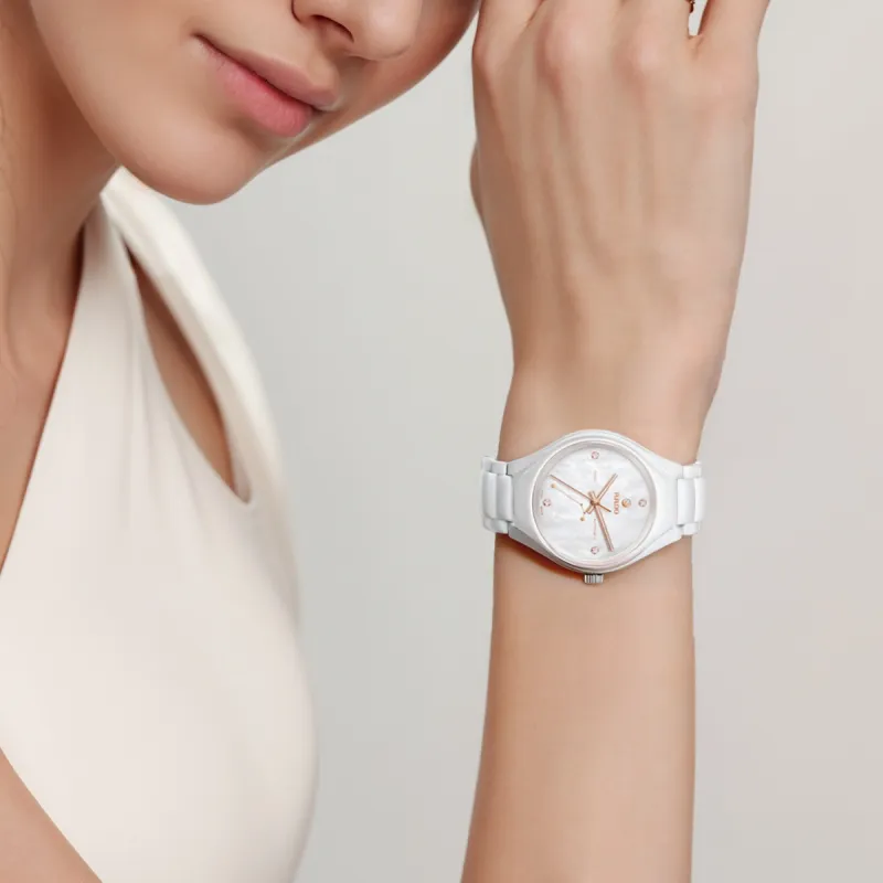 RADO Realme Collection Automatic Mechanical Movement Women's Watch 37.4mm White Dial Titanium Strap-6