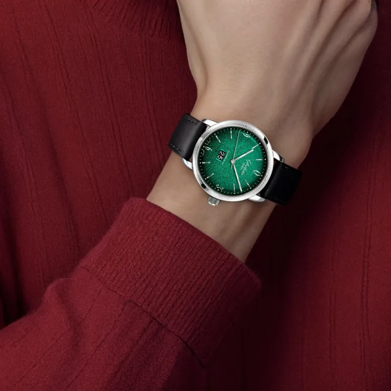 GLASHUTTE ORIGINAL VINTAGE Collection Automatic Mechanical Movement Men's Watch Green Dial-4