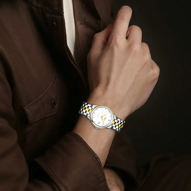 LONGINES Military Flag Collection Automatic Mechanical Movement Men's Watch 35.5mm White Dial-3