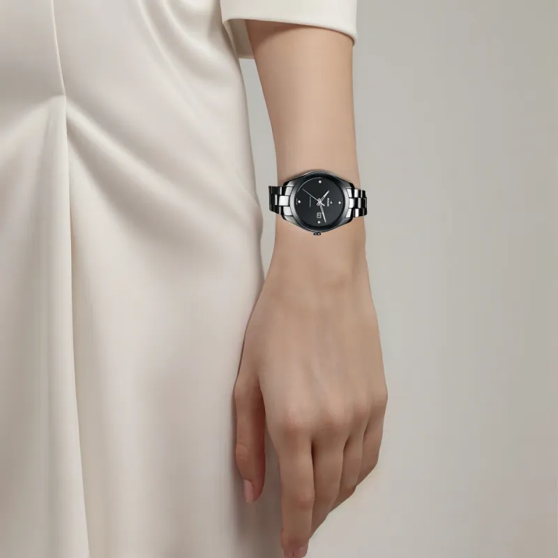 RADO Automatic Mechanical Movement Women's Watch Watch 36mm Black Dial Ceramic Watch Case Ceramic Strap-2