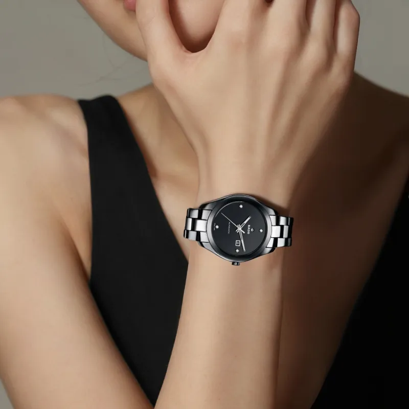 RADO Automatic Mechanical Movement Women's Watch Watch 36mm Black Dial Ceramic Watch Case Ceramic Strap-3