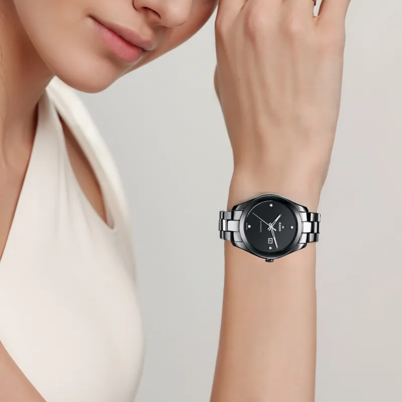 RADO Automatic Mechanical Movement Women's Watch Watch 36mm Black Dial Ceramic Watch Case Ceramic Strap-4