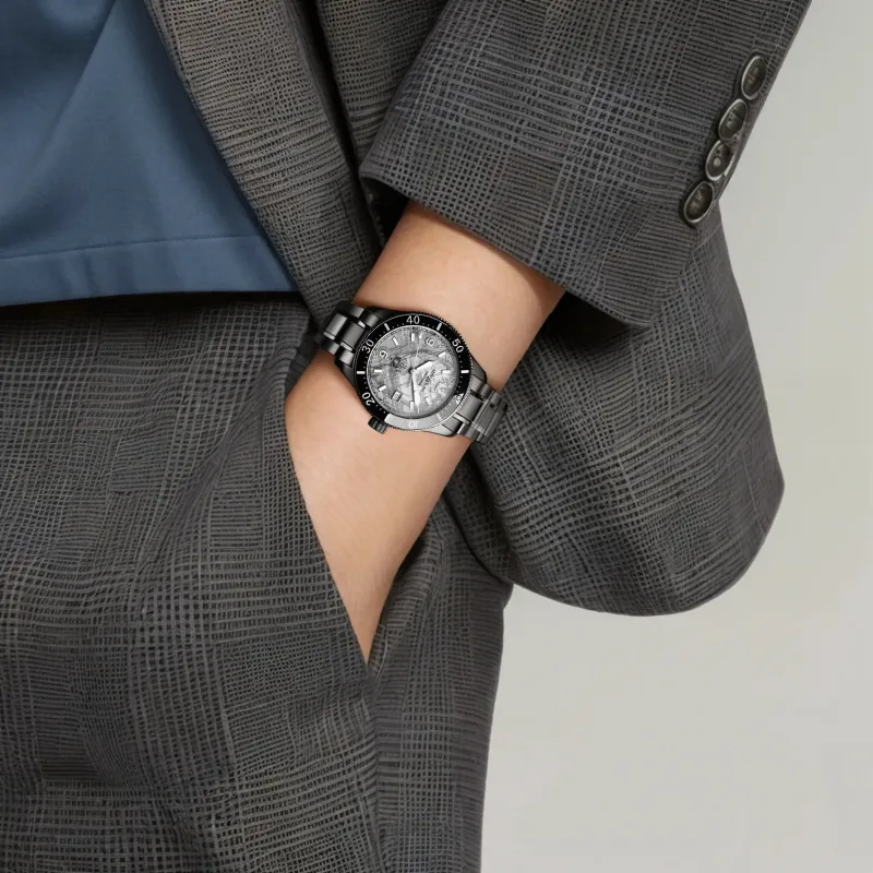 MONTBLANC Automatic Mechanical Movement Men's Watches Watch Gray Dial-4