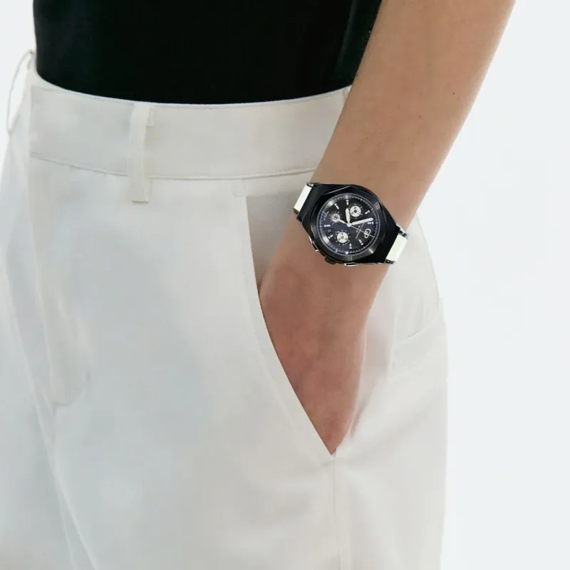 GP Laurel Series Automatic Mechanical Movement Men's Watches Watch 44mm Black Dial Titanium Watch Case Rubber Strap-2