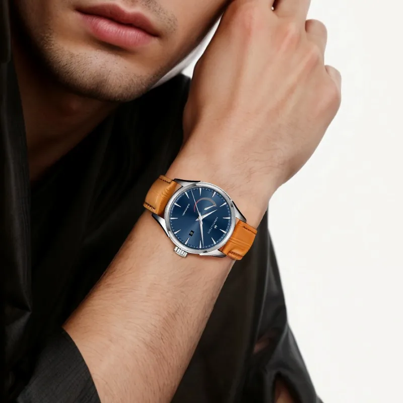 HAMILTON Jazz Series Automatic Mechanical Movement Men's Watch Blue Dial-4