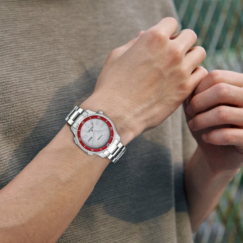CITIZEN Automatic Mechanical Movement Stainless Steel Strap Watch Men's Watches White Dial-2