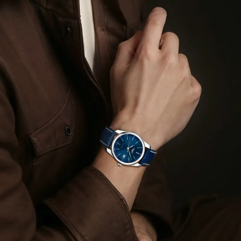 LONGINES Master Collection Automatic Mechanical Movement Men's Watch 40mm Blue Dial-3