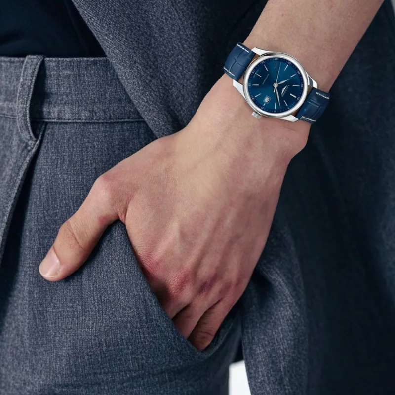 LONGINES Master Collection Automatic Mechanical Movement Men's Watch 40mm Blue Dial-4