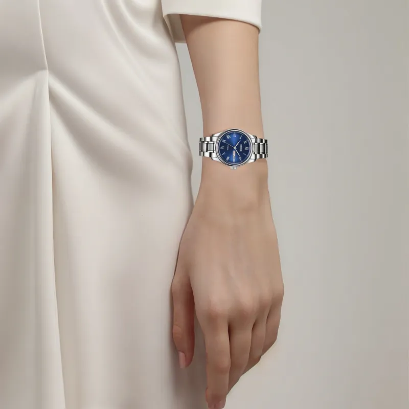 EBOHR Master Collection Mechanical Movement Watch Women's Watch Blue Dial-1