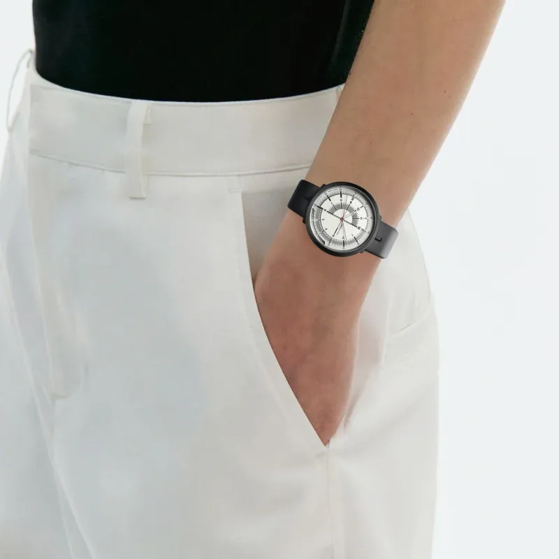 ISSEY MIYAKE Automatic Mechanical Movement Leather Watch Bands Watch Men's Watch White Dial-3