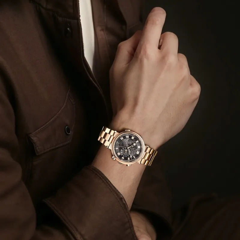 BREGUET MARINE Automatic Mechanical Movement Men's Watches Watch 40mm Brown Watch Dial-2