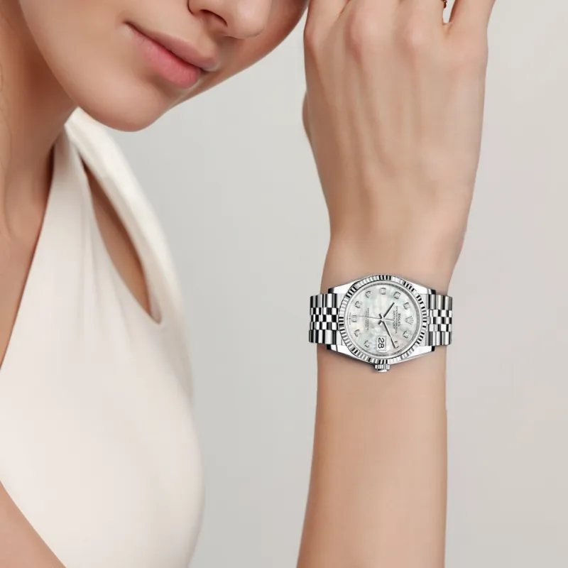 ROLEX Log Series Automatic Mechanical Movement Women's Watch Watch 36mm White Dial Oystersteel Case Oystersteel Strap-2