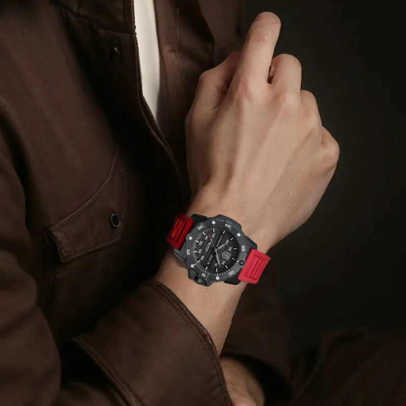 LUMINOX Automatic Mechanical Movement Men's Watches Watch 45mm Black Dial Carbon Fiber Watch Case Rubber Strap-2