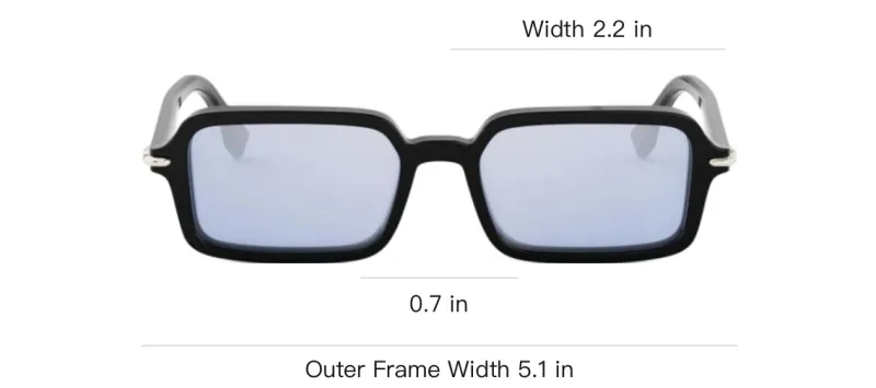 FENDI Acetate Rectangular Sunglasses Women's Black-3