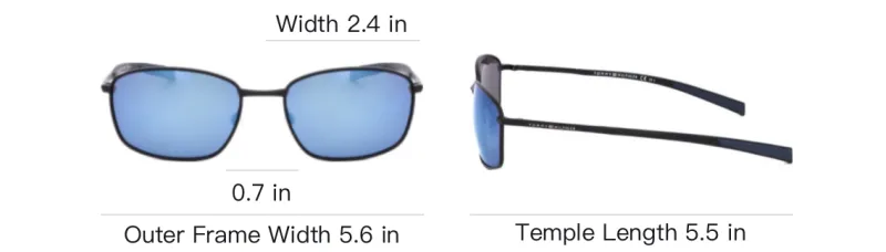 Tommy Hilfiger Irregular Shape Sunglasses Men's Black-3