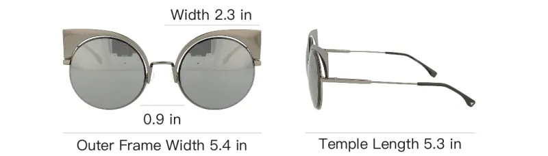 FENDI Sunglasses Women's Silver-4