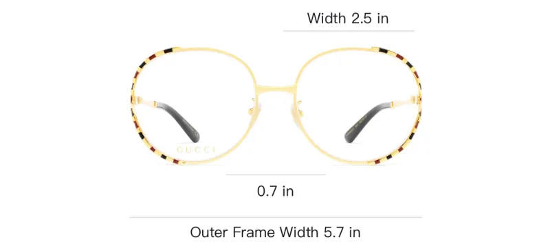 GUCCI Metal Round Sunglasses Unisex Gold-4