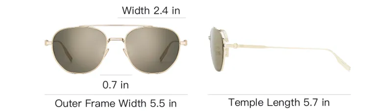 DIOR Metal Aviator Eyeglass Frames Men's Gold-3