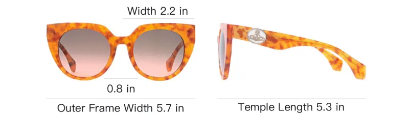 Vivienne Westwood Plastic Irregular Shape Sunglasses Women's Tortoiseshell-3