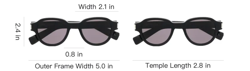 SAINT LAURENT Round Frame Acetate Sunglasses-2