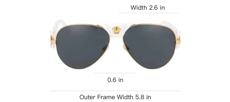 VERSACE Baroque Pilot Frame Sunglasses-2