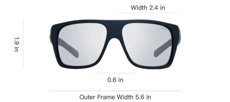 BOLLE Plastic Rectangular Sunglasses Unisex Black-3