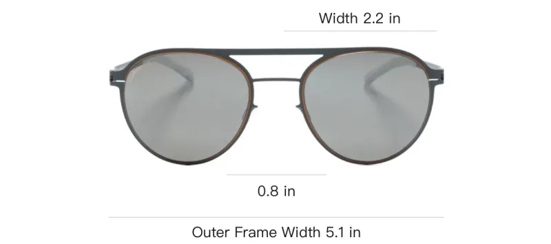 MYKITA Metal Aviator Sunglasses Unisex Black-2