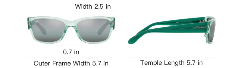 RayBan Rectangle frame Mirrored lens Sunglasses-5