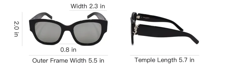 SAINT LAURENT Eyewear Sl M95 Oversized frame Sunglasses-3