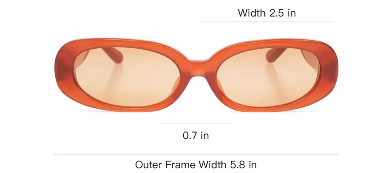 Linda Farrow Acetate Oval Sunglasses Women's Orange-1