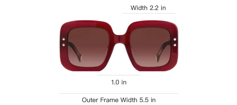 CarolinaHerrera Acetate Irregular Shape Sunglasses Women's Red-3