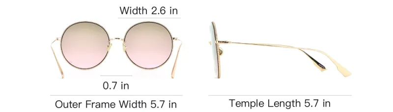 DIOR Sunglasses Men Gold-5