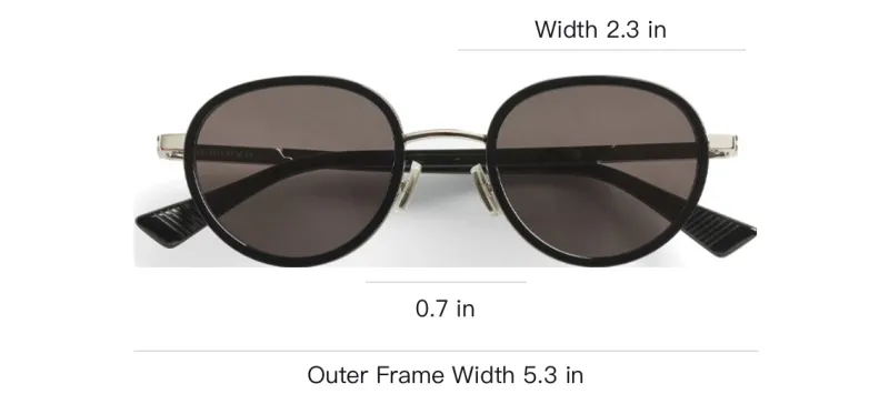 Bottega Veneta Acetate Metal Irregular Shape Sunglasses Men's Black-3