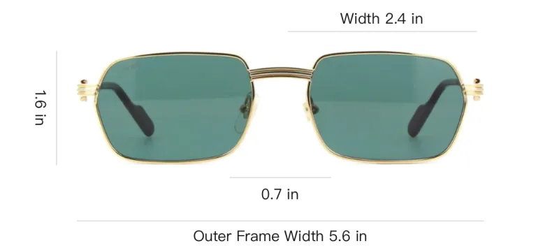 Cartier Rectangle Frame Sunglasses-3