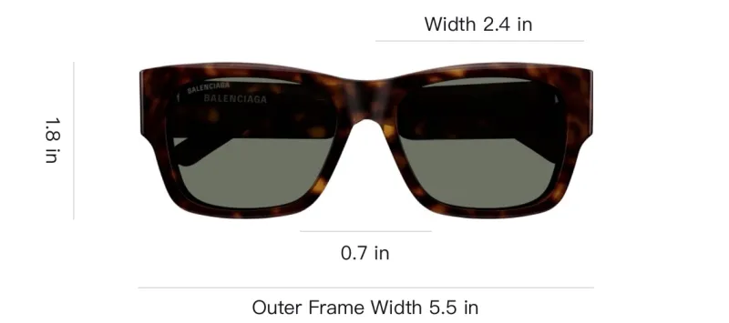 Balenciaga Rectangle Frame Sunglasses-2