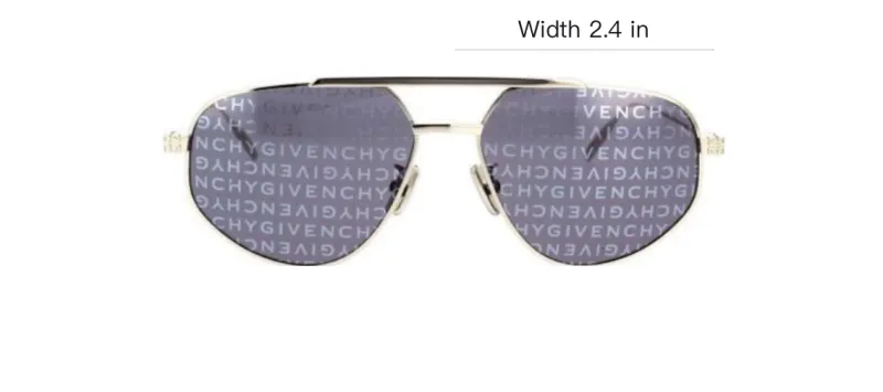 GIVENCHY Metal Aviator Sunglasses Women's Silver-3