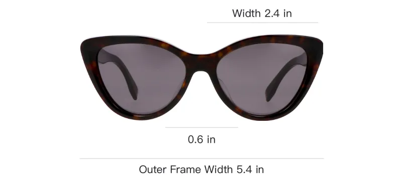 FENDI Acetate Cat Eye Sunglasses Women's Tortoiseshell-3