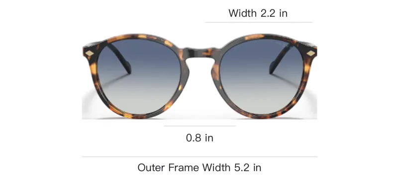VOGUE Acetate Round Sunglasses Men's Tortoiseshell-6