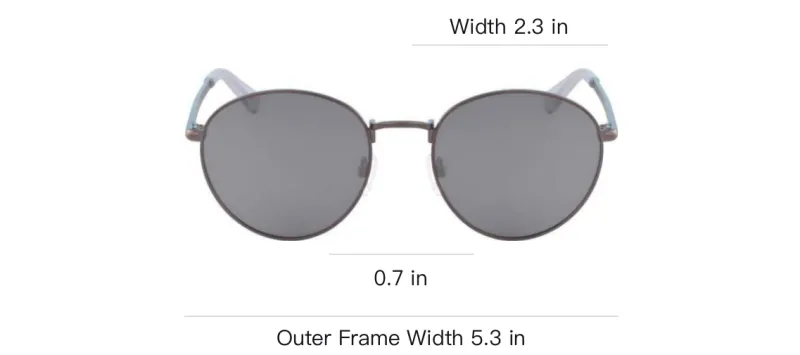 NAUTICA Round Sunglasses Men's Brown-1
