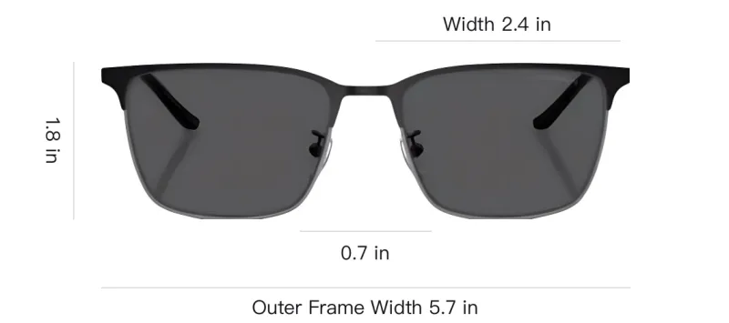EMPORIO ARMANI Men's Asian Fit Rectangular Sunglasses-2