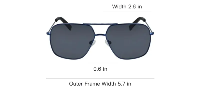 NAUTICA Aviator Sunglasses Men's Blue-3