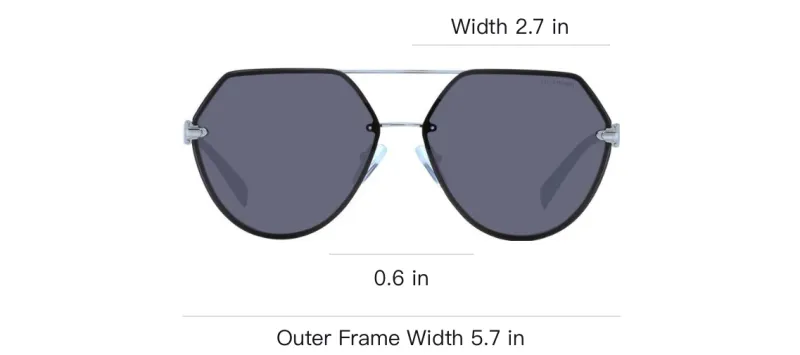 Ana Hickmann Metal Aviator Sunglasses Women's Black-2