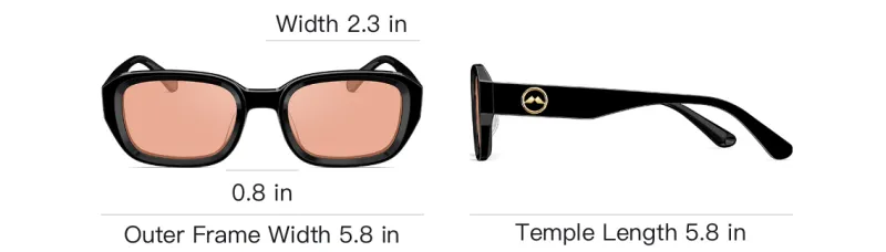 MOLSION Plate Frame Square Sunglasses Unisex-3