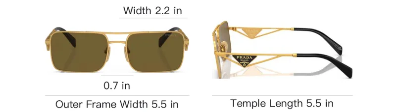 PRADA Triangle-logo Rectangle-frame Sunglasses-3