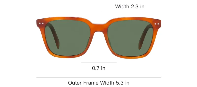 CELINE Acetyl Irregular Shape Sunglasses Unisex Yellow Brown-2