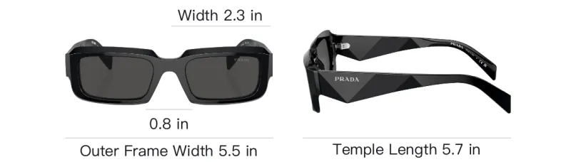 PRADA Eyewear Rectangle frame Sunglasses-5