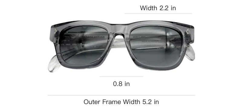 Chrome Hearts Plate Alloy Frame Square Sunglasses Unisex Gray-4