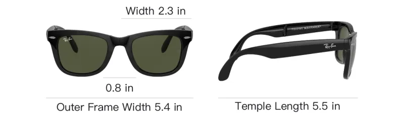RayBan Wayfarer Folding Square Frame Sunglasses-5
