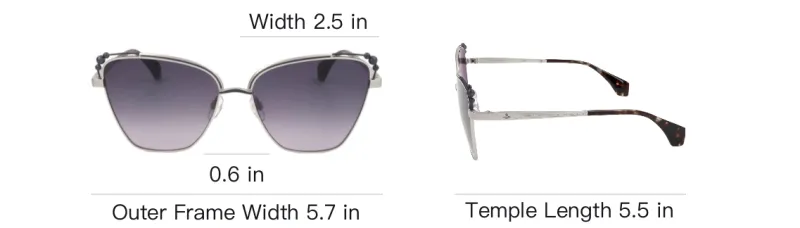 Vivienne Westwood Stainless Steel Cat Eye Sunglasses Women's Silver-3
