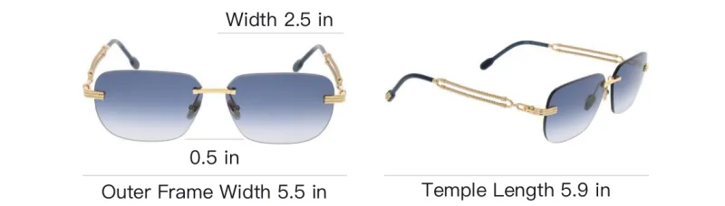 FRED - Square Sunglasses Men's Gold-3